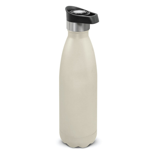 Ecru Push Button Powder Coated Vacuum Bottles